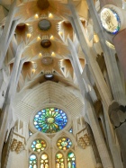 Structure intèrieure de la Basilique de Gaudi